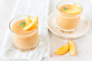 Cabbage Peach and Flax Protein Smoothie