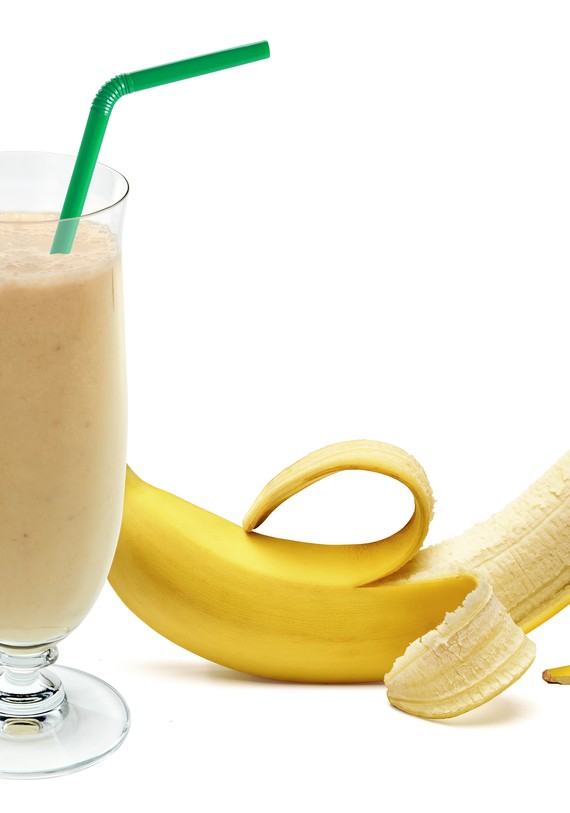 Creamy Banana and Pistachio Protein Shake