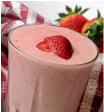 Strawberry Lettuce with Almond Smoothie