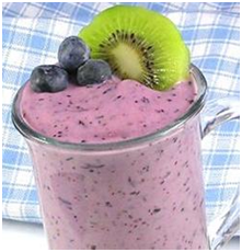 Blueberry Kiwi and Soy Yogurt Smoothie