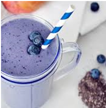 Vanilla Blueberry Oat Smoothie with Chia