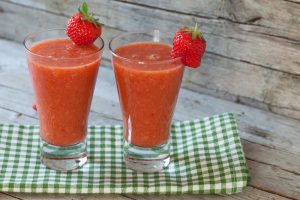 Banana Strawberry and Coconut Smoothie