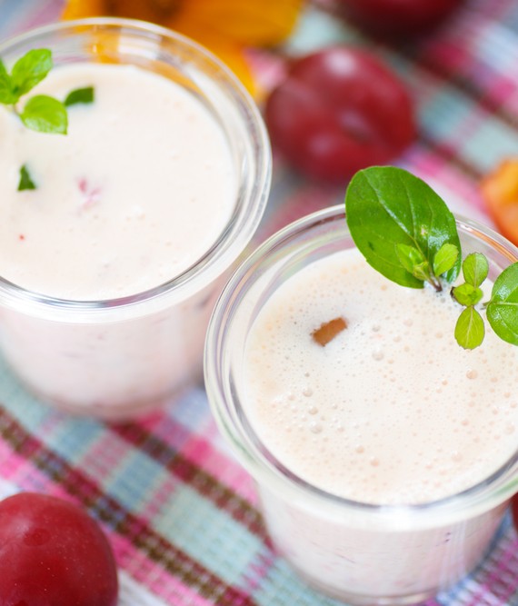 Plum Banana Almond Yogurt Shake