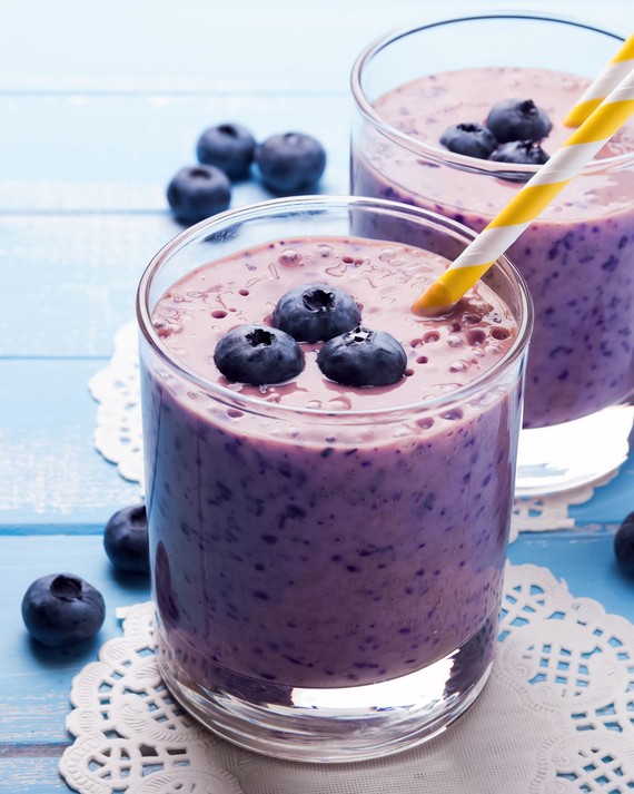 Soy Protein Blueberry and Pear Smoothie