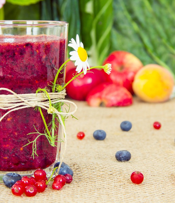 Easy Nectarine Mixed Berry and Coconut Shake